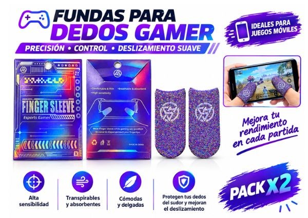 &ua CUBRE DEDOS X2 CELULAR VIOLETA (7008b)